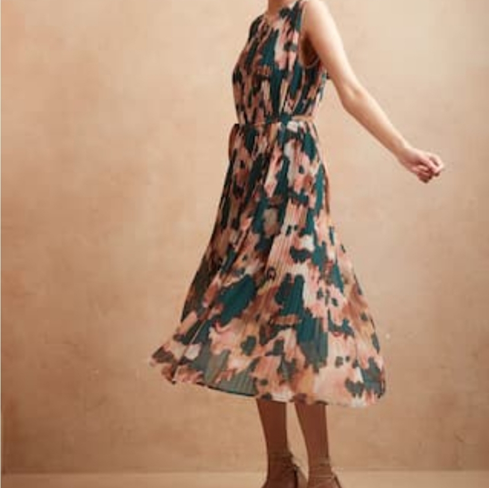 Banana Republic Tie Waist Midi Dress Size Large